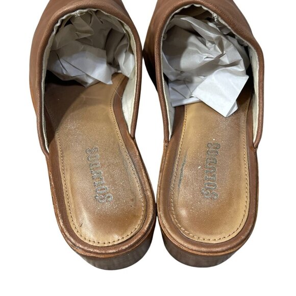 Soludos Venetian Mule Shoes Camel Brown Leather Size 6 Slip On - Picture 6 of 11